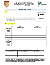 Fiche de renseignements 20262027